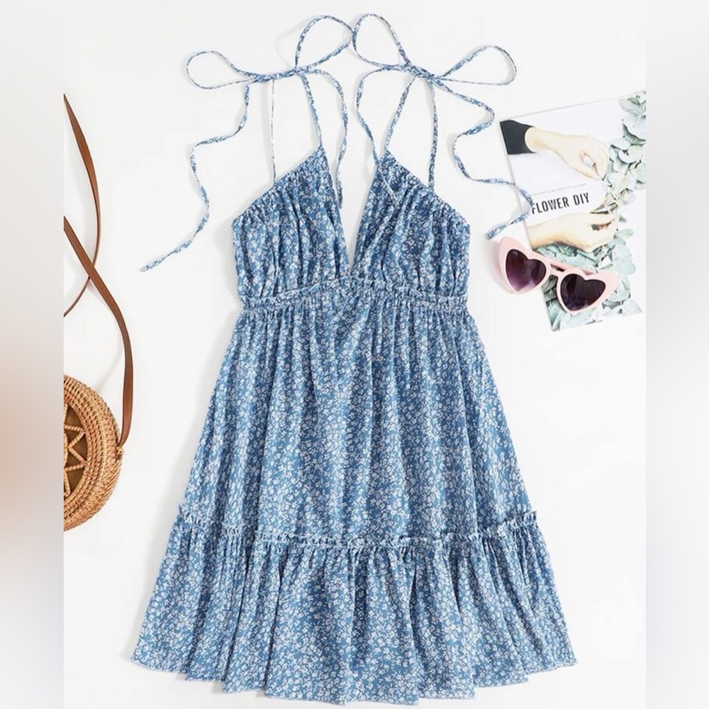 Blue Floral Sundress